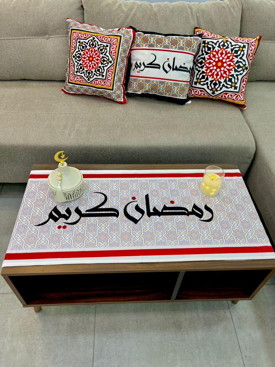 طقم رانر رمضان خط كوفي